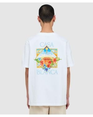 CASABLANCA Flower Court Icon T-Shirt - White