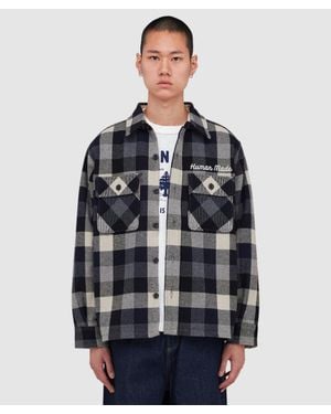 Human Made Wool Check Shirt Jacket - Blue