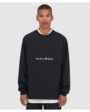 Malbon Golf Performance Crew Popover Jumper - Black
