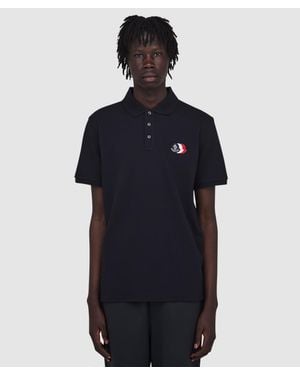 Moncler Tri Logo Polo Shirt - Blue
