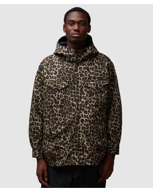 Engineered Garments Field Parka Jacket ( Nyco Leopard Print - Black