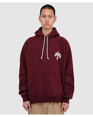 Parra Crow Logo Hoodie (Dark Burgundy - Red