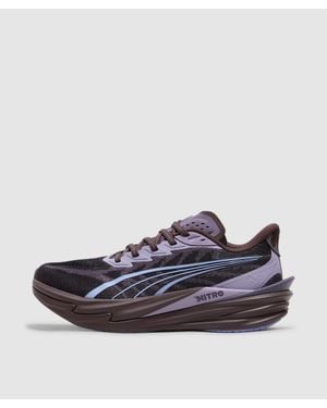 PUMA Deviate Nitro 4 Sneaker (Chocolate- Charcoal - Blue