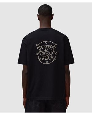 Drole de Monsieur Tresses Slogan T-Shirt - Black