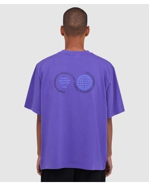 Purple Mountain Observatory Globe T-Shirt - Purple