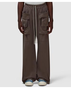 Rick Owens Creatch Wide Cargo Drawstring Pant - Brown