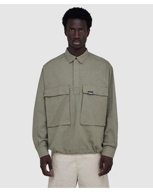 Metalwood Plaid Tactical Overshirt - Green