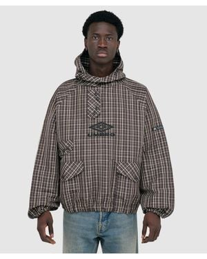 Umbro X Slam Jam Check Smock Anorak Jacket /Dark - Gray