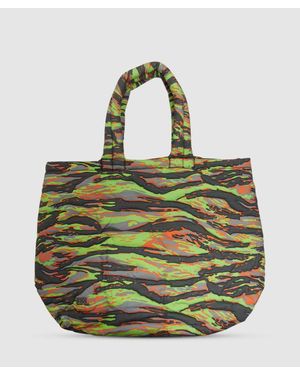 ERL Tiger Rave Printed Puffer Bag - Green