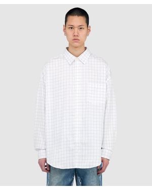 Acne Studios Check Drop Shirt - White