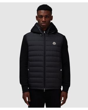 Moncler Bourget Hooded Down Vest - Black