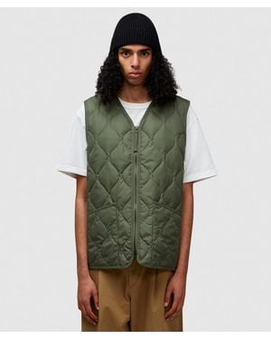 Taion Military V-Neck Down Gilet Vest - Green