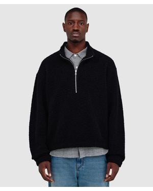 mfpen Common Half Zip Jumper Fuzzy Fleece - Black