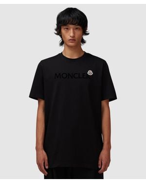 Moncler Flocked Logo T-Shirt - Black