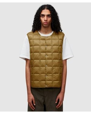 Taion Crew Neck Down Vest Gilet - Natural