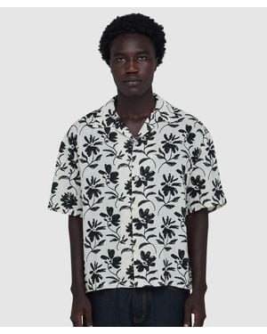 MKI Miyuki-Zoku Floral Linen Vacaction Shirt (Raw - Black