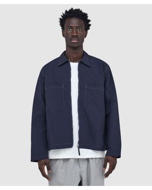 Universal Works Zip Too Shirt - Blue