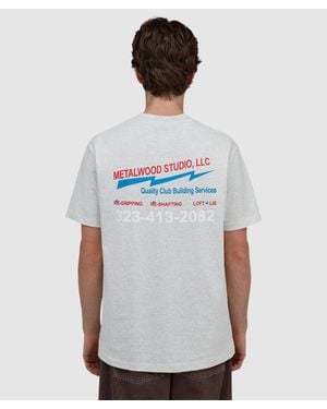 Metalwood Club Building T-Shirt (Heather - White