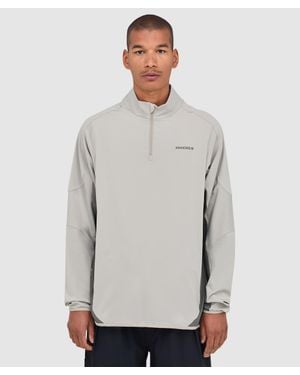 Manors 1/4 Zip Tech Mid-Layer T-Shirt (Dune - Grey