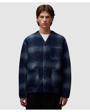 Universal Works Fresco Fleece Cardigan - Blue
