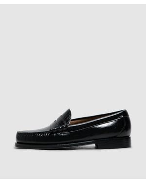 G.H. Bass & Co. Weejun Heritage Larson Exotic Loafer (Crocodile Lthr - Black