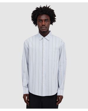 Cafe Mountain Heritage Shirt (City Stripe - White