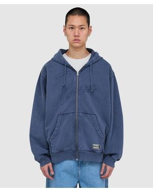 Parra Not Fade Away Zip Hoodie (Washed Dark - Blue