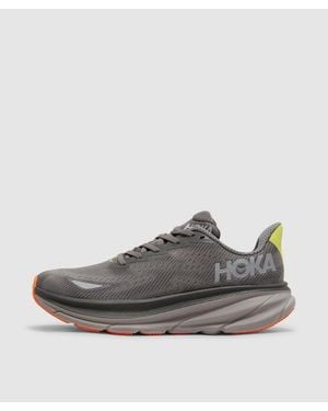 Hoka One One Clifton 9 Goretex Trainer (Asphalt/Gravel - Brown