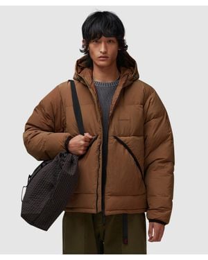 Gramicci Down Puffer Hooded Jacket - Brown