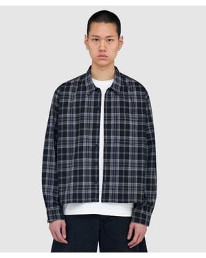 Beams Plus Check Short Sleeve Shirt Chk - Blue