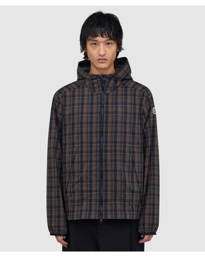 Moncler Natisone Check Shell Jacket - Black