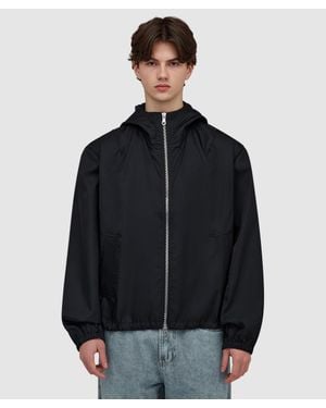 Cole Buxton Hooded Nylon Windbreaker - Black