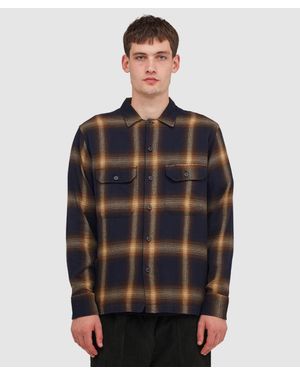 Universal Works Canyon Check Utility Shirt - Blue