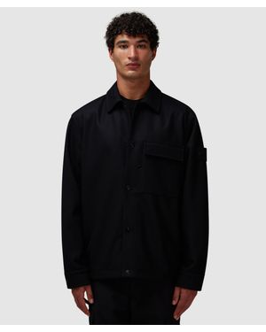 Stone Island Ghost Nylon Wool Overshirt - Black
