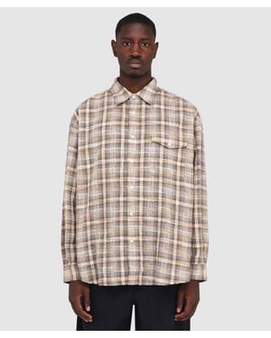 FRIZMWORKS Uneven Check Shirt - Natural