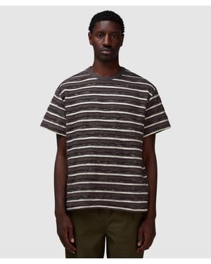 Brain Dead Casey Striped T-Shirt - Black