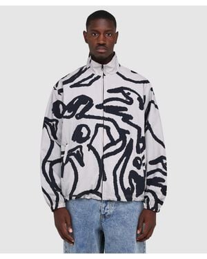 Parra Freak Scene Reversible Track Jacket - Blue