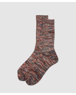 Anonymous Ism 5 Colour Mix Crew Sock - Brown