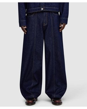About Blank Wide Leg Felled Denim Pant (Raw - Blue