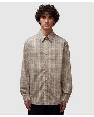 Noah Checked Long Sleeve Shirt - Brown