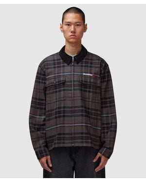 AWAKE NY Plaid Flannel Shirt - Black