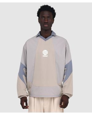 Metalwood Machine Long Sleeve Polo Shirt - Grey