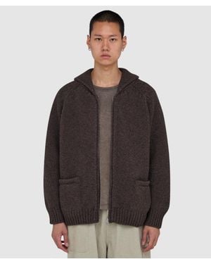 FRIZMWORKS Heavy Cowichan Cardigan (Sephia - Brown