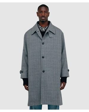 mfpen Client Coat Glen Check - Blue
