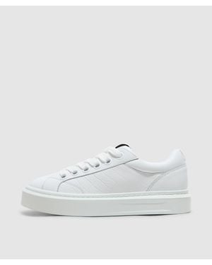 Cleens Ace Woven Leather Sneaker (Optic - White