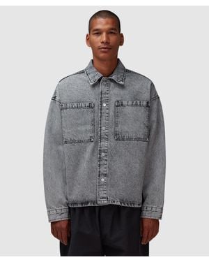 MKI Miyuki-Zoku Denim Box Overshirt (Washed - Gray