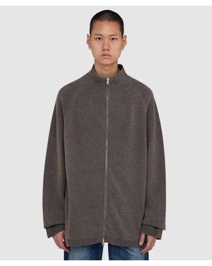 Our Legacy Line Zip Cardigan (Mud Spray Dye Cherub Wool - Brown