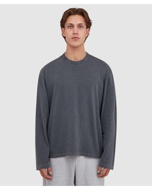 MKI Miyuki-Zoku 220Gsm Slub Long Sleeve T-Shirt (Pigment - Blue