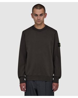 Stone Island Organic Cotton Fleece Sweatshirt - Black