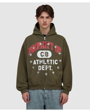 Cole Buxton Property Of Zipped Hoodie (Vintage Khaki - Green
